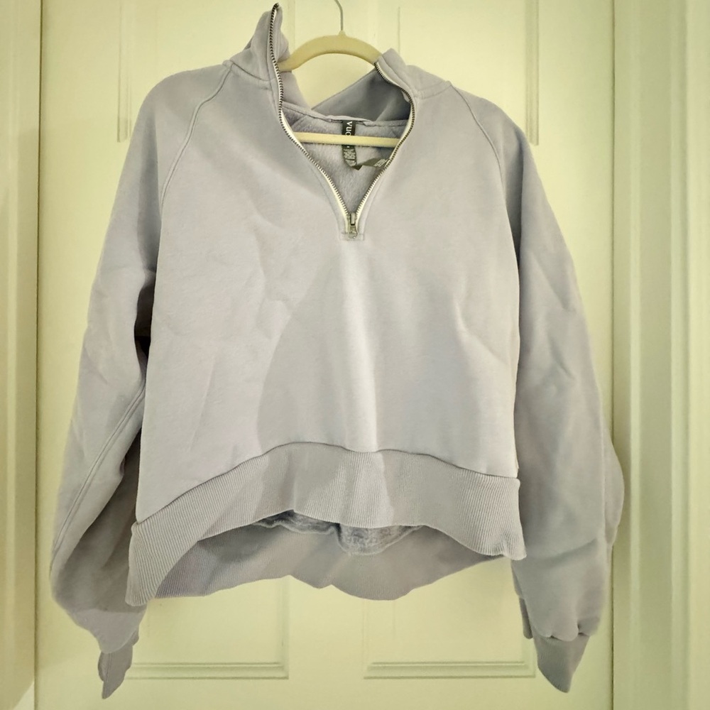 Vuori Restore Half Zip Hoodie Lavender Mist - Picture 2 of 4